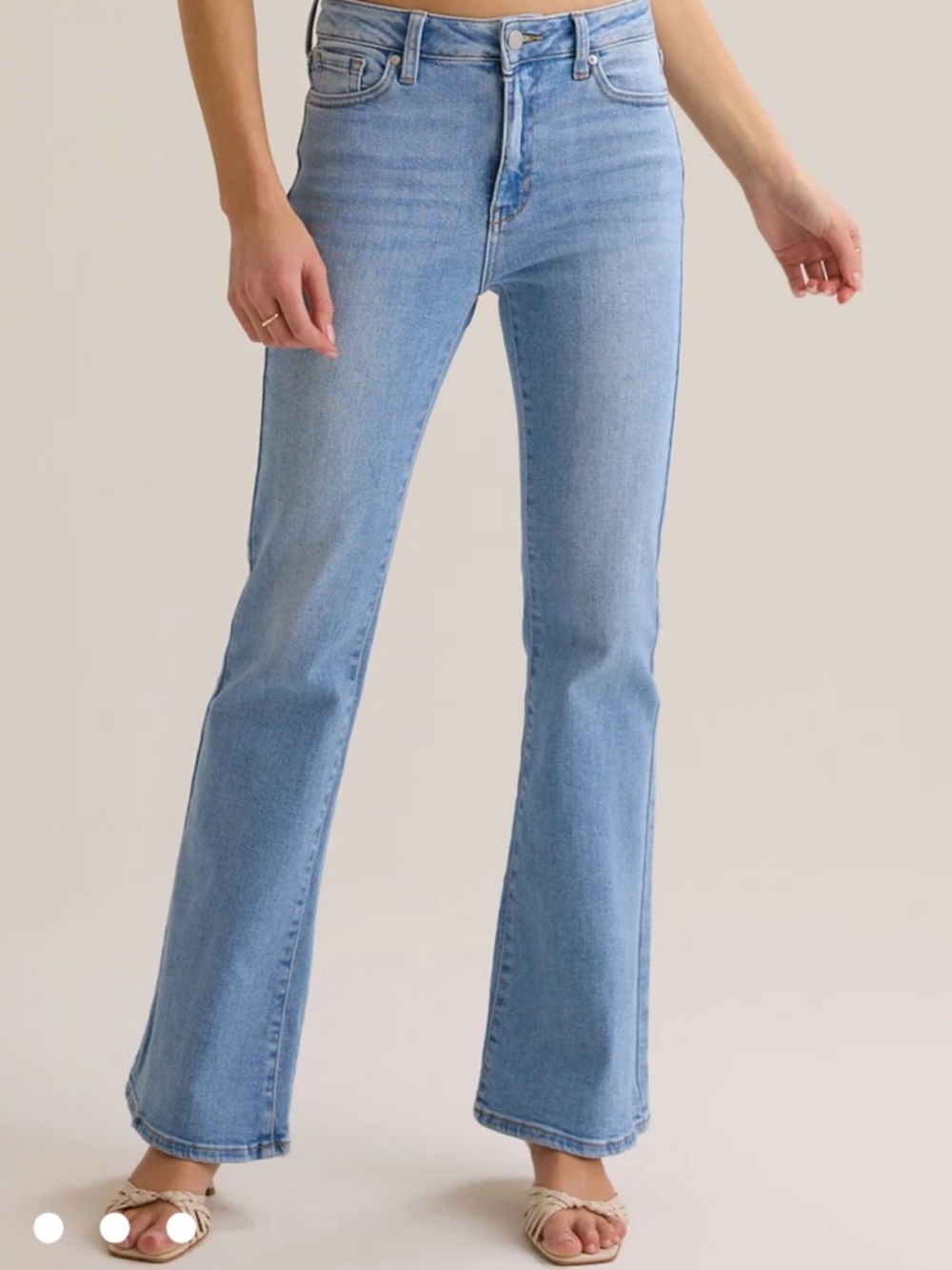 Altar'd State Medium Wash Distressed High-Rise Boot Cut Jeans